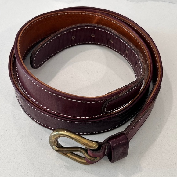 Roots All Leather Skinny Belt - Picture 2 of 6